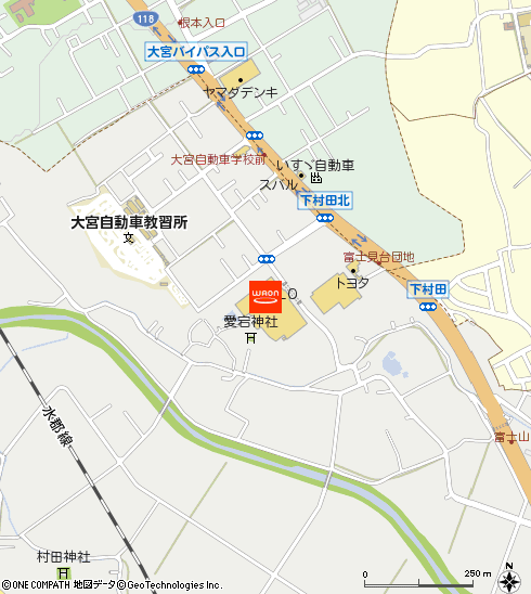 イオン常陸大宮店付近の地図